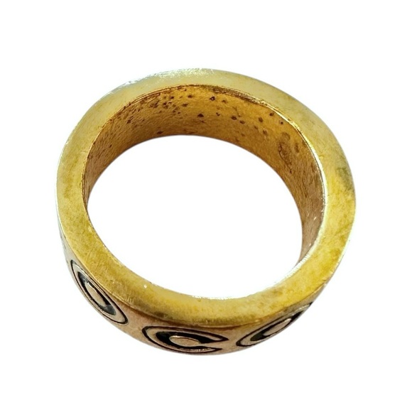 Authentic CHANEL Gold & Black Coco Ring Size 6 - Picture 9 of 9